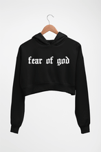 Load image into Gallery viewer, Fear of God Crop HOODIE FOR WOMEN-Black-Ektarfa.online
