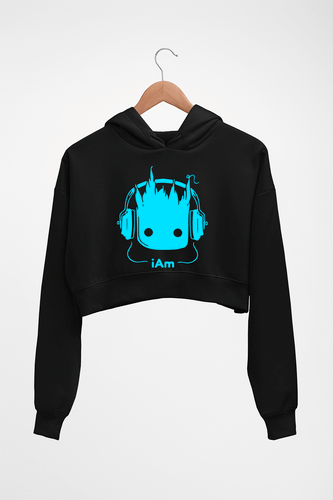 Groot Crop HOODIE FOR WOMEN-Black-Ektarfa.online