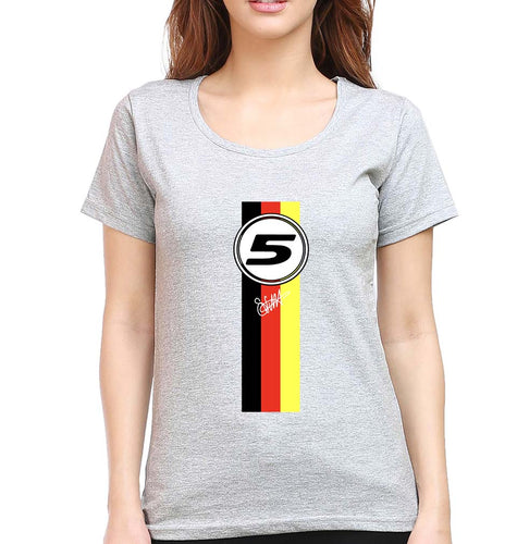 Sebastian Vettel F1 T-Shirt for Women-Grey Melange-Ektarfa.online