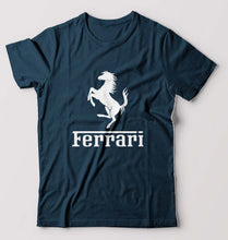 Load image into Gallery viewer, Ferrari F1 T-Shirt for Men-S(38 Inches)-Petrol Blue-Ektarfa.online
