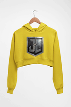 Load image into Gallery viewer, Justice League Crop HOODIE FOR WOMEN-Mustard Yellow-Ektarfa.online
