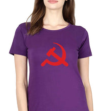 Load image into Gallery viewer, Communist party T-Shirt for Women-Purple-Ektarfa.online
