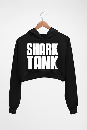 Shark Tank Crop HOODIE FOR WOMEN-Black-Ektarfa.online