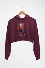 Load image into Gallery viewer, Hanuman Ji (God) Crop HOODIE FOR WOMEN-Maroon-Ektarfa.online

