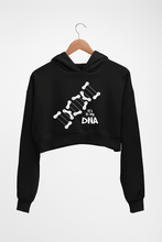 Load image into Gallery viewer, Cycling DNA Crop HOODIE FOR WOMEN-Black-Ektarfa.online
