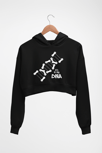 Cycling DNA Crop HOODIE FOR WOMEN-Black-Ektarfa.online