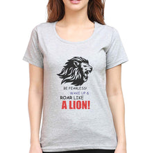 Load image into Gallery viewer, Lion T-Shirt for Women-Grey Melange-Ektarfa.online

