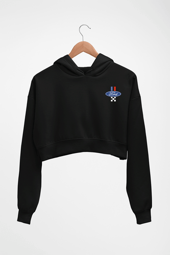 Ford Crop HOODIE FOR WOMEN-Black-Ektarfa.online
