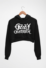 Load image into Gallery viewer, Ozzy Osbourne Crop HOODIE FOR WOMEN-Black-Ektarfa.online
