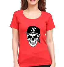 Load image into Gallery viewer, Hip Hop Skull NY T-Shirt for Women-Red-Ektarfa.online
