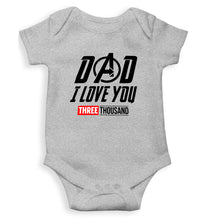 Load image into Gallery viewer, Dad I Love You 3000 Kids Romper For Baby Boy/Girl-0-5 Months(18 Inches)-Grey-Ektarfa.online
