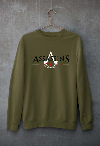Assassin Creed Unisex Sweatshirt for Men/Women-S(40 Inches)-Olive Green-Ektarfa.online