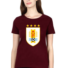 Load image into Gallery viewer, Uruguay Football T-Shirt for Women-Maroon-Ektarfa.online
