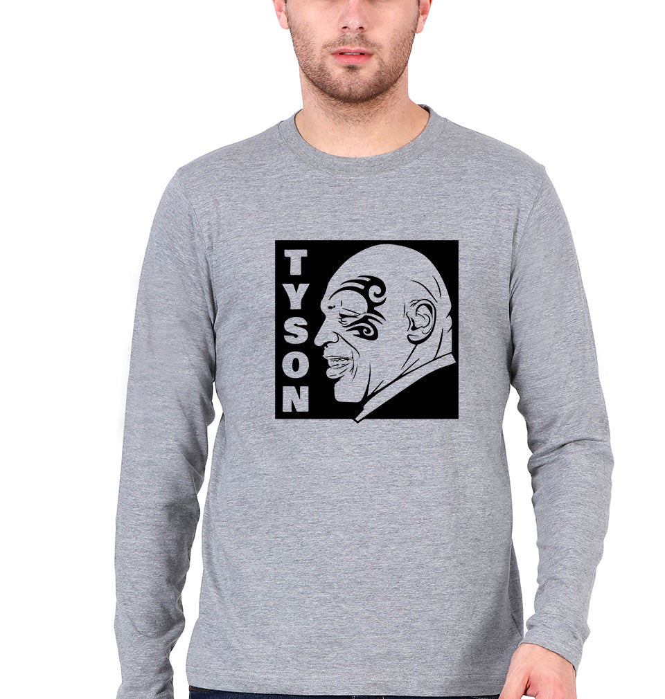 Mike Tyson Full Sleeves T-Shirt for Men-Grey Melange-Ektarfa.online