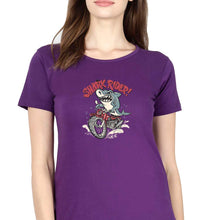 Load image into Gallery viewer, Shark Rider T-Shirt for Women-Purple-Ektarfa.online
