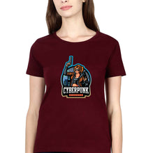 Load image into Gallery viewer, Cyberpunk T-Shirt for Women-Maroon-Ektarfa.online
