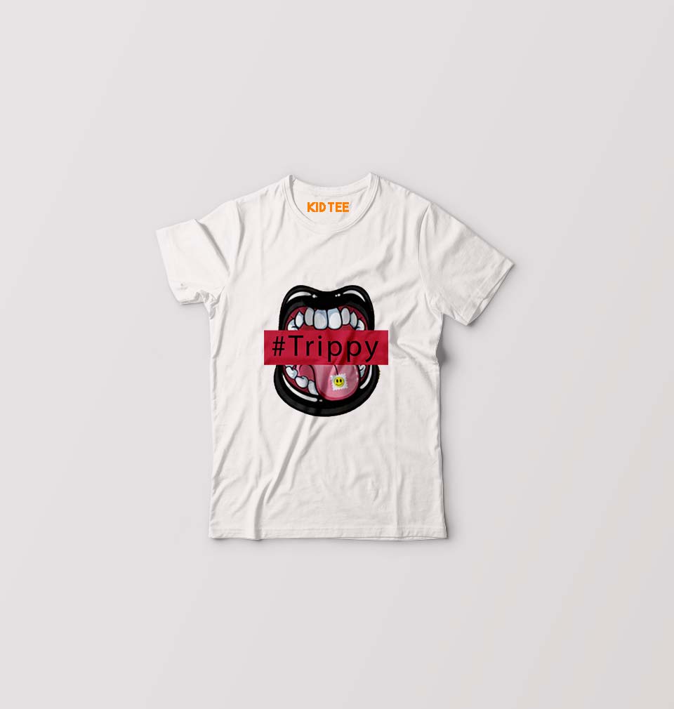 Trippy Kids T-Shirt for Boy/Girl-White-Ektarfa.online