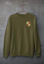Load image into Gallery viewer, Porsche Pocket Logo Unisex Sweatshirt for Men/Women-S(40 Inches)-Olive Green-Ektarfa.online
