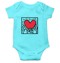 Load image into Gallery viewer, Keith Haring Kids Romper For Baby Boy/Girl-0-5 Months(18 Inches)-Sky Blue-Ektarfa.online
