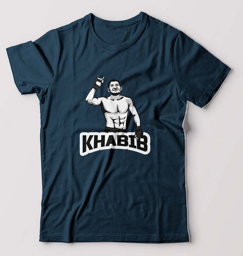Khabib Nurmagomedov T-Shirt for Men-Petrol Blue-Ektarfa.online