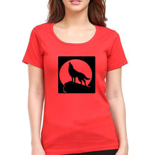 Load image into Gallery viewer, Wolf T-Shirt for Women-Red-Ektarfa.online

