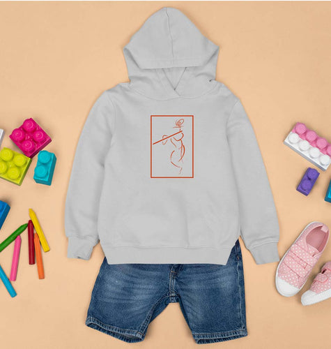 Shree Krishna Kids Hoodie for Boy/Girl-0-1 Year(22 Inches)-Grey-Ektarfa.online