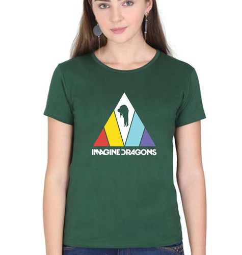 Imagine Dragons T-Shirt for Women-Dark Green-Ektarfa.online