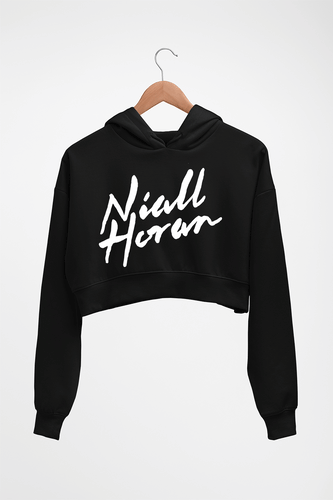 Niall Horan Crop HOODIE FOR WOMEN-Black-Ektarfa.online