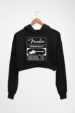 Load image into Gallery viewer, Fender Crop HOODIE FOR WOMEN-Black-Ektarfa.online
