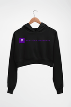 Load image into Gallery viewer, New York University Crop HOODIE FOR WOMEN-Black-Ektarfa.online
