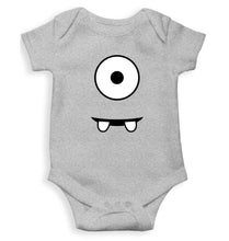 Load image into Gallery viewer, Minion Eye &amp; Teeth Kids Romper For Baby Boy/Girl-0-5 Months(18 Inches)-Grey-Ektarfa.online
