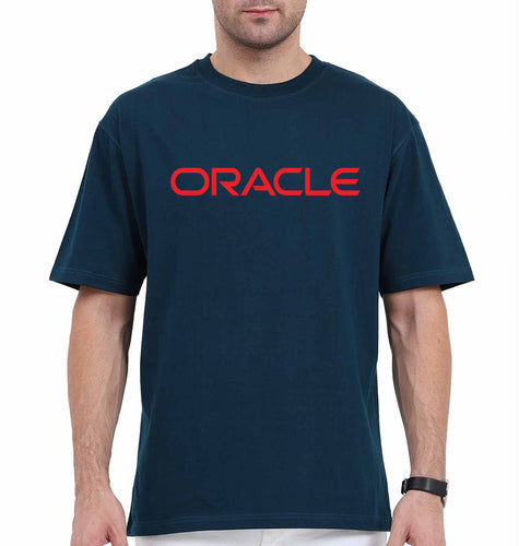 Oracle Oversized T-Shirt for Men-Petrol Blue-Ektarfa.online