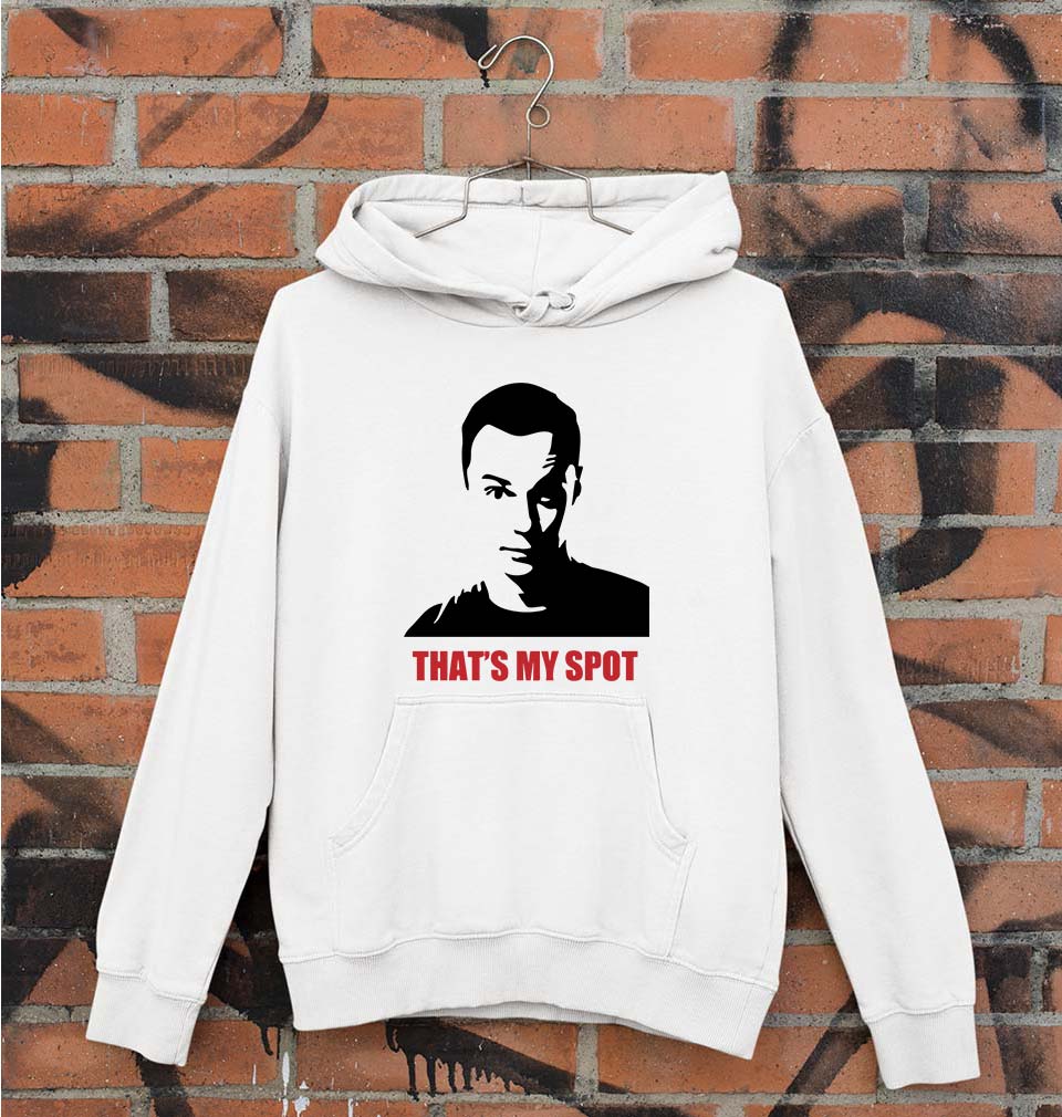 Sheldon Cooper That's My Spot Unisex Hoodie for Men/Women-White-Ektarfa.online