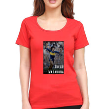 Load image into Gallery viewer, Diego Maradona T-Shirt for Women-Red-Ektarfa.online
