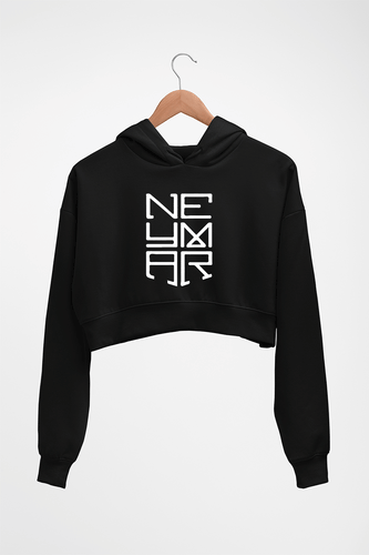 Neymar Crop HOODIE FOR WOMEN-Black-Ektarfa.online