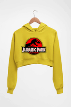 Load image into Gallery viewer, Jurassic Park Crop HOODIE FOR WOMEN-Mustard Yellow-Ektarfa.online
