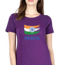 Load image into Gallery viewer, India T-Shirt for Women-Purple-Ektarfa.online
