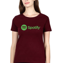 Load image into Gallery viewer, Spotify T-Shirt for Women-Maroon-Ektarfa.online
