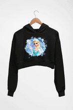 Load image into Gallery viewer, Frozen Elsa Crop HOODIE FOR WOMEN-Black-Ektarfa.online
