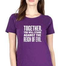 Load image into Gallery viewer, Reign-of-evil T-Shirt for Women-Purple-Ektarfa.online
