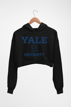Load image into Gallery viewer, Yale University Crop HOODIE FOR WOMEN-Black-Ektarfa.online
