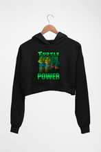 Load image into Gallery viewer, Ninja Turtles TMNT Crop HOODIE FOR WOMEN-Black-Ektarfa.online
