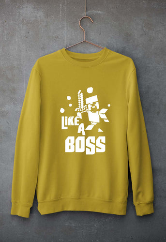 Minecraft Unisex Sweatshirt for Men/Women-Mustard Yellow-Ektarfa.online