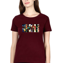 Load image into Gallery viewer, Superhero T-Shirt for Women-Maroon-Ektarfa.online
