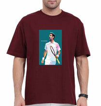 Load image into Gallery viewer, Novak Djokovic Tennis Oversized T-Shirt for Men-Maroon-Ektarfa.online
