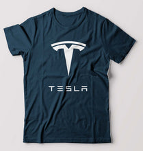 Load image into Gallery viewer, Tesla T-Shirt for Men-Petrol Blue-Ektarfa.online
