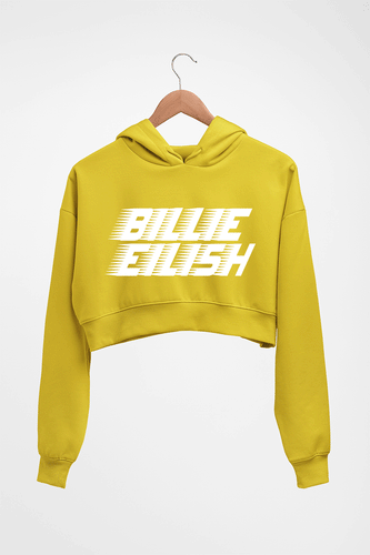 Billie Eilish Crop HOODIE FOR WOMEN-Mustard Yellow-Ektarfa.online