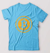 Load image into Gallery viewer, Cryptocurrency Bitcoin T-Shirt for Men-Light Blue-Ektarfa.online
