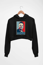Load image into Gallery viewer, Elon Musk Hope Crop HOODIE FOR WOMEN-Black-Ektarfa.online
