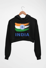 Load image into Gallery viewer, India Crop HOODIE FOR WOMEN-Black-Ektarfa.online
